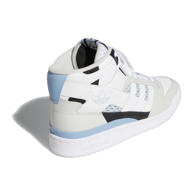 Adidas Forum Mid White Ambient Sky Unisex-Sneakers Kern-Schwarz H01679