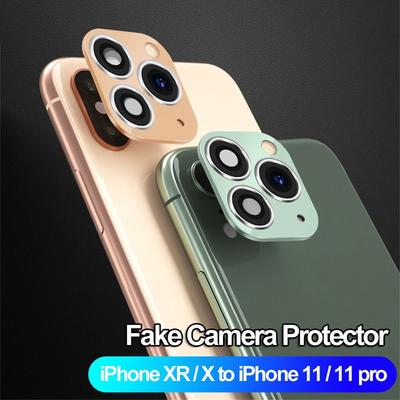 Flaş Cam Sahte Kamera Lensi Çıkartması iPhone XR X'ten iPhone 11 Pro Max'a Kapak Kılıfı Saniye Değişimi