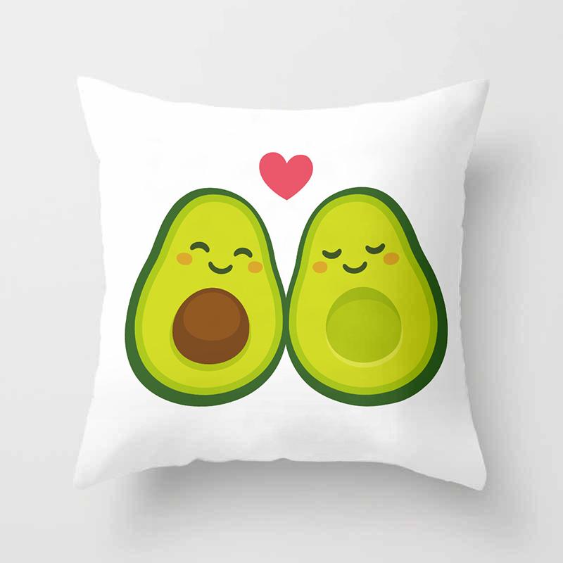 

Подушка с рисунком авокадо, наволочка для дома, гостиной, дивана, украшения автомобильного сиденья, декоративная подушка, наволочка 45*45 см 40X40CM