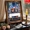 Disney DIY Pearl Art Painting Nick and Judy Are Driving a Police Car Home Wall Decoration Pearl Gem Painting Pictures Crafts Home Decoration