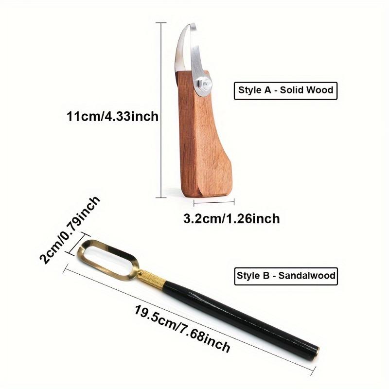1PC Wood Handle Ceramic Trimming Tool with Single-Head Loop, Pottery Rib Tools for DIY Clay Sculpting & Finishing - Manual Uncharged Wood Material