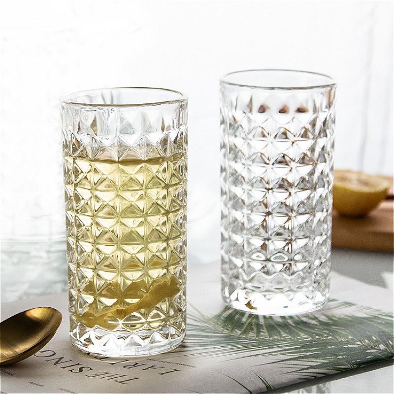 Classic Design Wine Glass Relief Whiskey Glass 300ml/330ml Household Brandy Champagne Cups Creative Wine Utensils for Friends