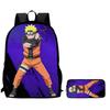 2Pcs Set Kids Backpack With Pencil Bag, Cartoon NARUTO School Bag For Boys Girls Aged 6-10, Durable Lightweight School Backpack.