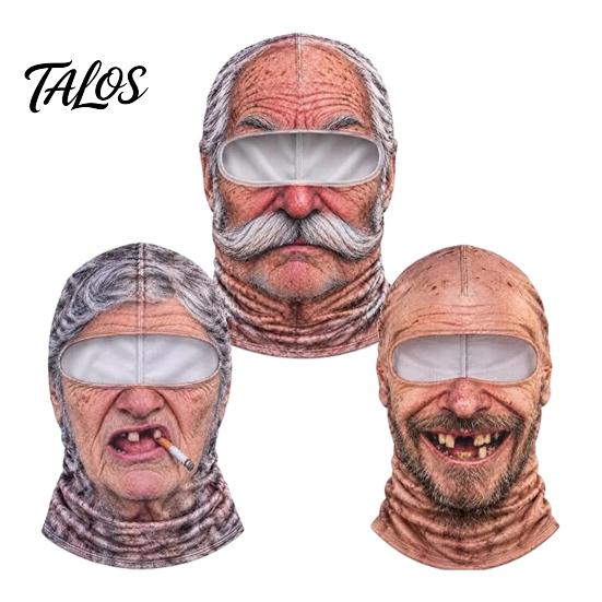 Elastic Polyester Balaclava for Hiking Old Man Ski Mask, Realistic 3D Animal Face Balaclava, Funny Winter Full Novelty Accessories Vacation Cover with