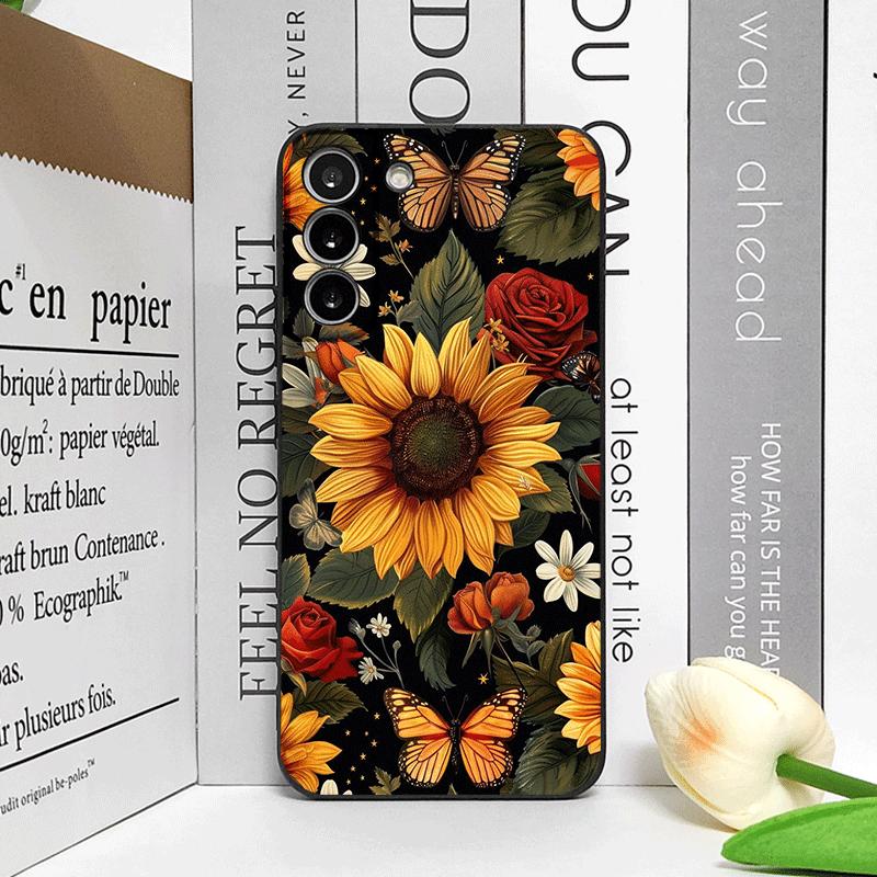 Etui na telefon z żywym wzorem słoneczników dla Huawei Mate 60 50 40 Pro Nova 13 12 10 SE 11 PRO P60 P50 P40 Pro Plus Miękkie etui