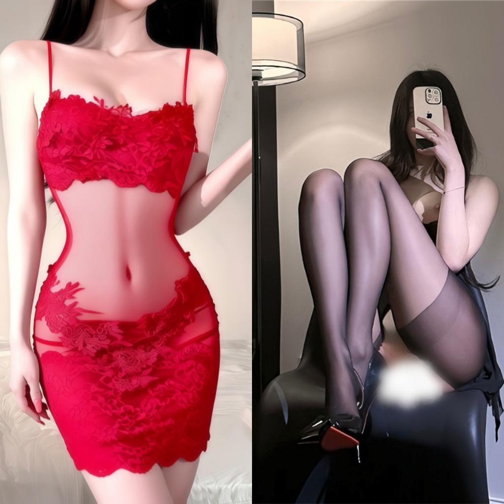 Sex underwear lace transparent sexy nightdress royal sister feeling mesh suspender pajamas women's pure desire wind embroidery summer