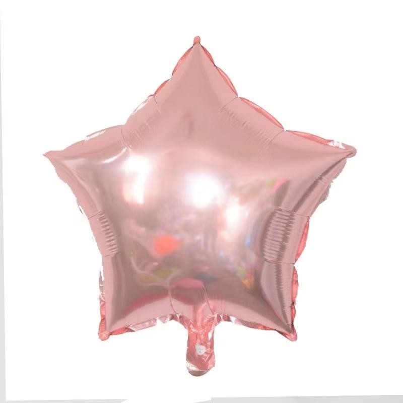 50pcs Five-point Star Aluminum Film Balloon Children Toy Gift 1st Birthday Party Wedding Decorations Pure Air Globos Supplies