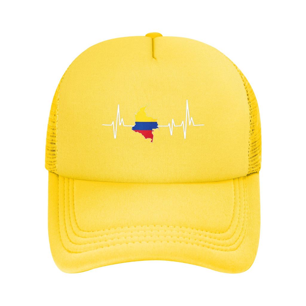 Heartbeat Design Colombian Flag Colombia Casquette Women Unisex Outdoor Hats Adjustable Snapback Hat New Baseball Caps