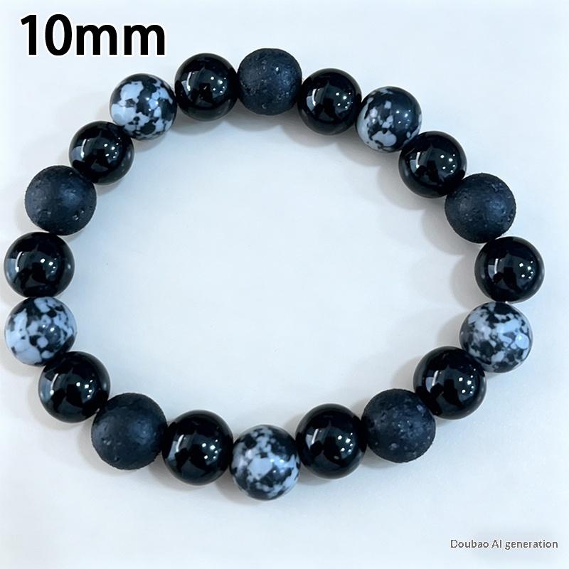 Men'S Stylish Natural Stone Bracelet Vintage Crown Symbol Of Power Hematite Beads Gift For Friends Natural Tiger Eye Beads