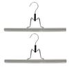 Shinko Hanger One-Lock Hangers, Gray, Set of 2, for Pants, Jeans, and Slacks, One-Touch Clip-On Clothes, Closet Organization, 017272