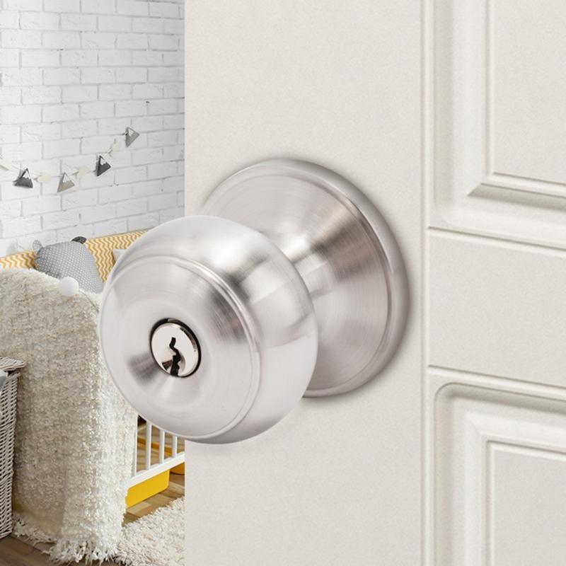 Elegant Door Knobs with Square Rosettes Privacy Lock Portable Accessory for Bedroom and Bathroom Daily Casual Use