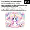 2D Pastel Unicorn Birthday Backdrop, Customizable Kids Party Background