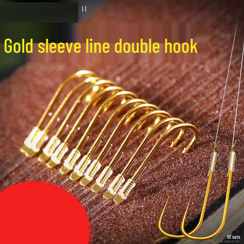 Brangdy Pre-Tied Barbless Crucian Carp Double Hook Set
