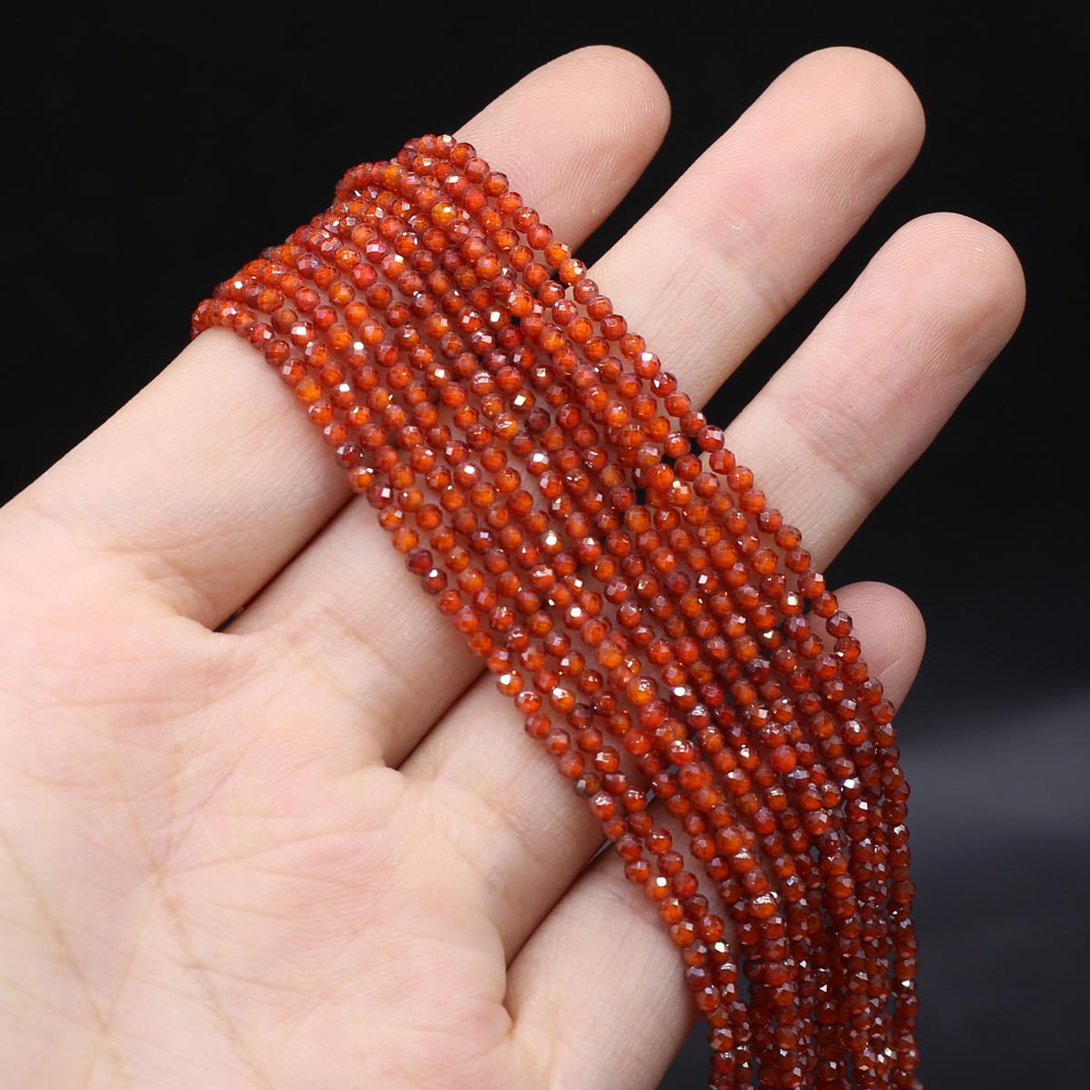 

Натуральный камень граненые бусины циркон маленькие бусины 2 мм подвески для изготовления ювелирных изделий DIY ожерелье браслет серьги аксессуар 2mm