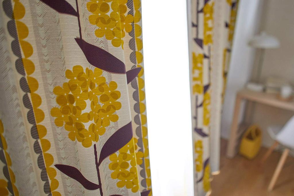 Suminoe Blackout 100 x 178 1 V1234 Curtains, Yellow, cm, Keiransus, Washable, Piece,