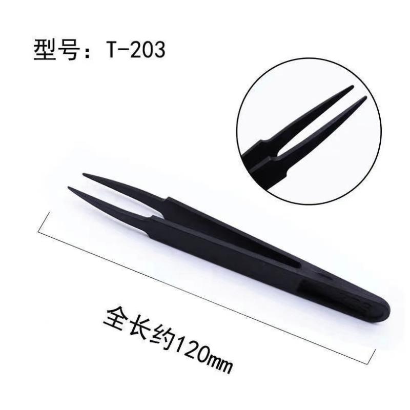 1/6 PCS Watch Repair Tool Kits Antistatic Carbon Fiber Tweezers Plastic Tweezers for Watchmaker Precision Accessory Installation