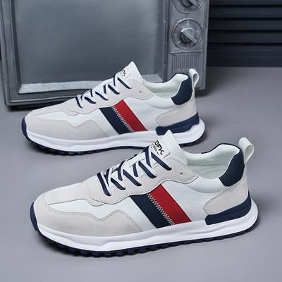 Herrenschuhe Herbst neue atmungsaktive Laufschuhe Sport trendige Schuhe Herren Leder vielseitige Freizeitschuhe
