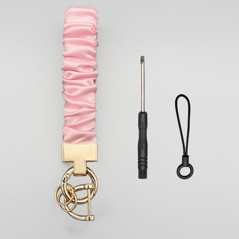 WTEMPO Stretchy Wristlet Keychain Scrunchie Style Keychain with Key Rings Car/Door Keys/Bags Hanging Pendents Daily Anti Loss Keychains