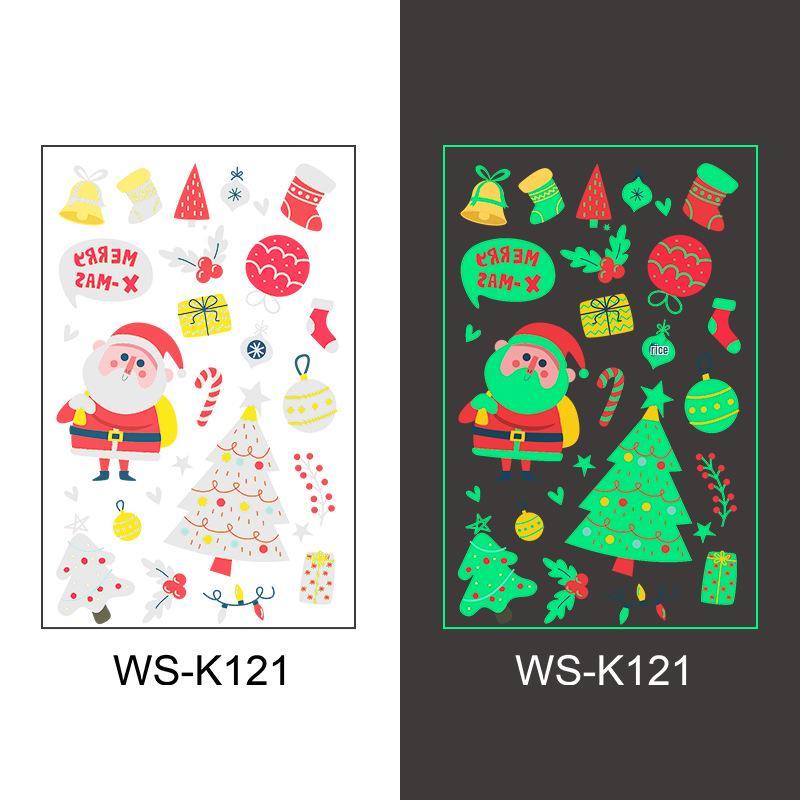 In-Stock Luminous Christmas Temporary Tattoo Stickers for Holiday Party & Window Decoration Gifts