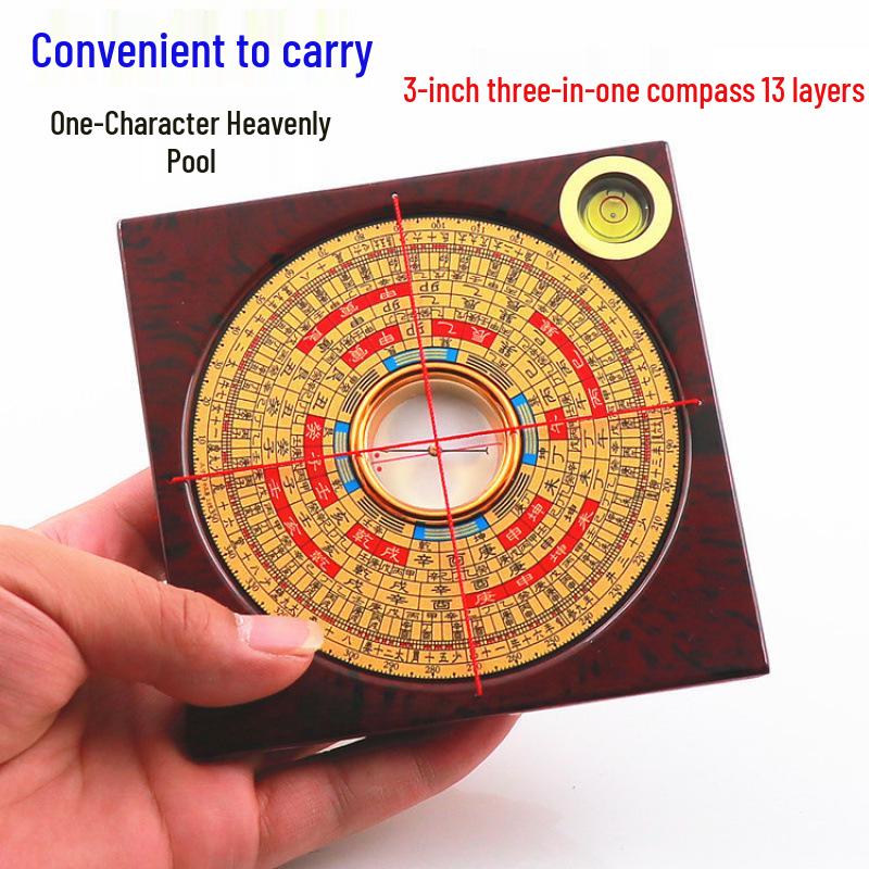Высокоточный компас Фэн-шуй Chongdaotang Sanhe с медным лицом
