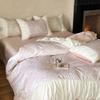 4-Piece All-Cotton Velvet Cotton Bed Cover Set - Pure Cotton Tencel Duvet Cover With Fitted Sheet