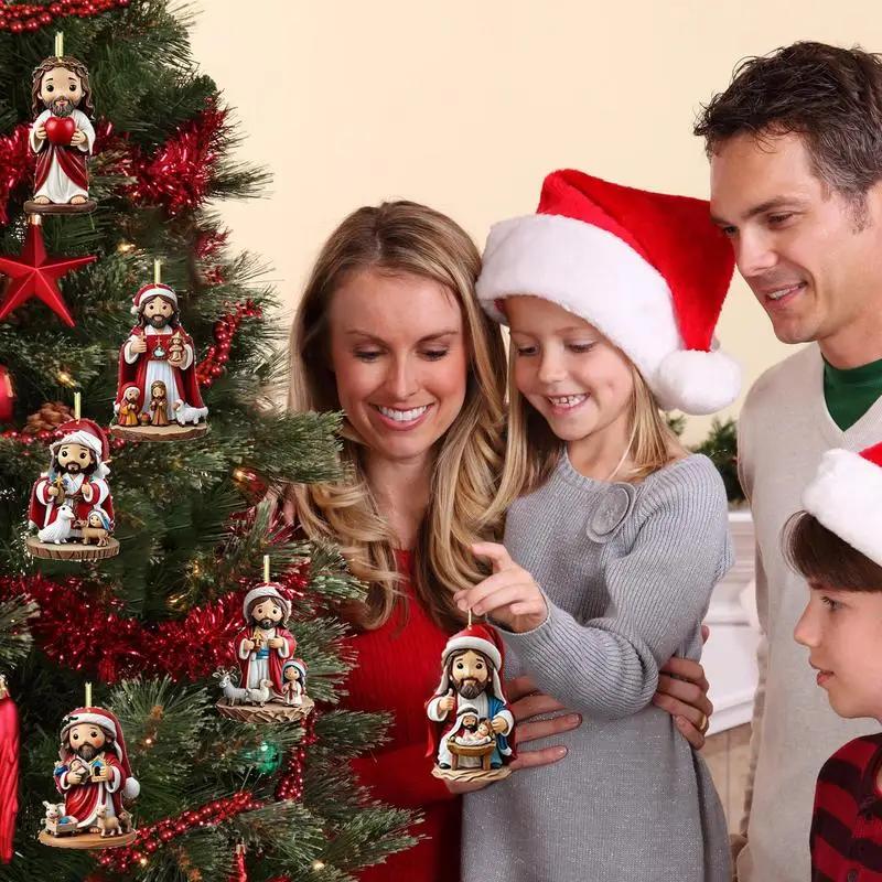 24 шт. Подвеска Иисус Рождественский Адвент-календарь 2D Акрил 24 Рождественский — фото 3