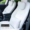 For Tesla Model 3 Y Flocking/Leather Car Seat Neck Pillow Soft Memory Neck Pillow High-Quality Headrest Lumbar