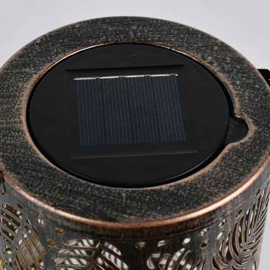 Nová Iron Art Velká stromová lampa Venkovní nádvoří Solární lampa Dekorativní Atmosféra Dutá závěsná lampa