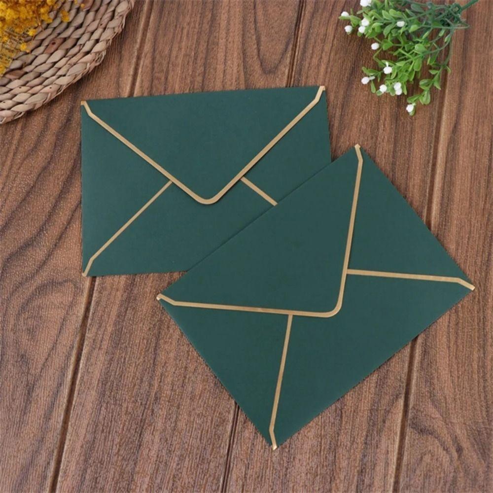 10pcs Vintage Decoration Envelope Set Invitation Card Blessing Thank Envelopes  Postcard