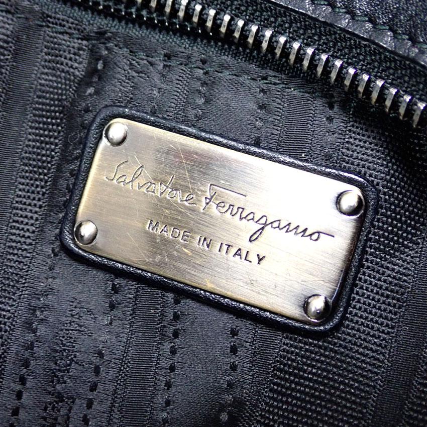 [Used] Salvatore Ferragamo Gancini leather tote bag [b41-76]