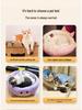 Checkered Cozy Cat and Dog Bed: Warm, Semi-Enclosed, Rocking Nest for Autumn/Winter