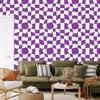 Free checkerboard wallpaper purple for living room and bedroom 50x1000