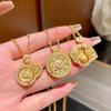 The East Blesses Peace, Ruyi, Five Blessings Linmen Necklace Brushed Diamond Turning Bafanglai Cai Brocade Window Nafu Pendant