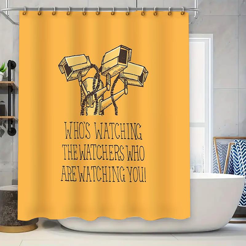 

Spooky Ghost Halloween Shower Curtain Creepy Horror Movie Theater Backdrop For Bathroom Decor W60H190(CM)-1 Pcs