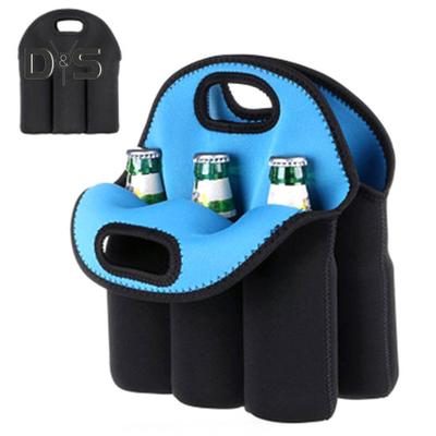 Tragbare Weinflaschentasche, Sixpack, isoliertes Tauchmaterial, Outdoor-Bierabdeckung, Kühlhalter, Träger