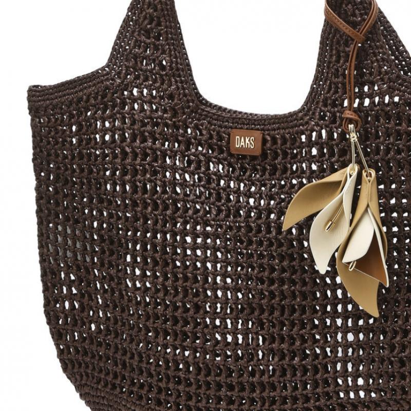 Daks Brown Lapia Twist Mesh ShouLder Bag L Dcba5f590w3