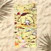Cute Cartoon Kitten Printed Microfiber Beach Towel Quick Dry Soft Bath Towel For Kids Seaside Swimming