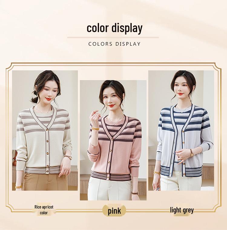 Mom's 2026 Stylish Knit Cardigan Set for Women Over 50
