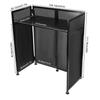 DJ Event Booth Facade w/Built In Table+Travel Bag+Scrims  Iron, Cloth Easy To Store and Carry For Bars, Music Festivals,Wedding