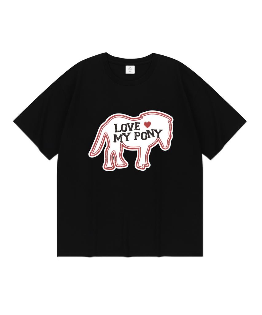 MILLION DAY Love Pony Cool Cotton Short Sleeve T-Shirt