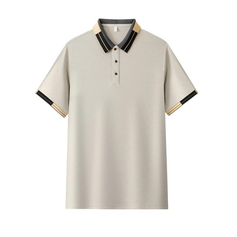 Men's Business Casual Short Sleeved Shirt Solid Color Polo Shirt Fashionable Breathable Comfortable Versatile Top