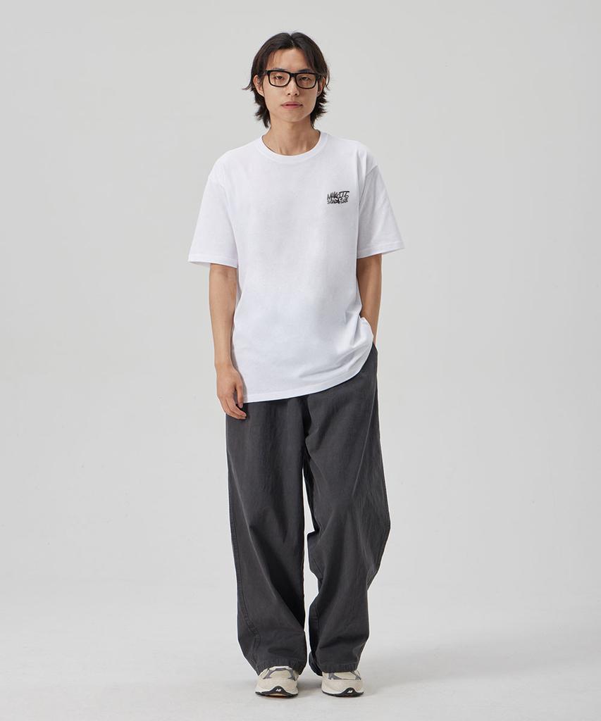 MAKEITTO [Graffiti3 Logo]Crew Neck Tee_White