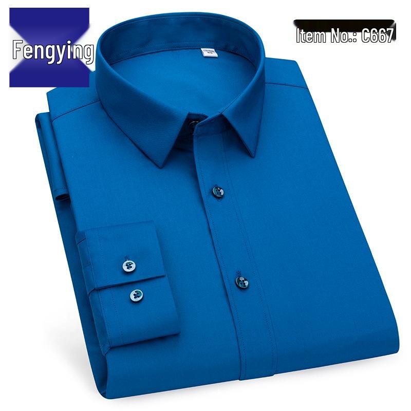 

2026 Men s Bamboo Fiber Breathable Business Shirt - Elastic, Multi-color, Spring/Autumn Style Size 43