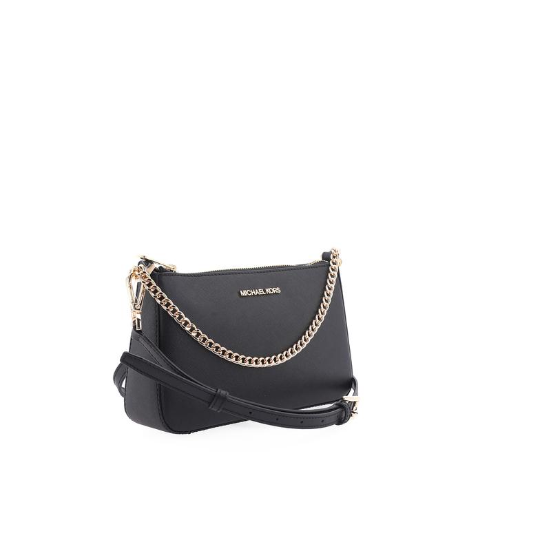 Michael Kors Jet Set Chain Simple Cow Leather Armpit Bag Crossbody Shoulder Bag Women's Black