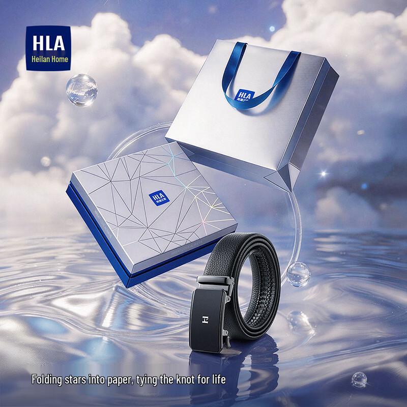 HLA Men s Genuine Leather Automatic Buckle Belt