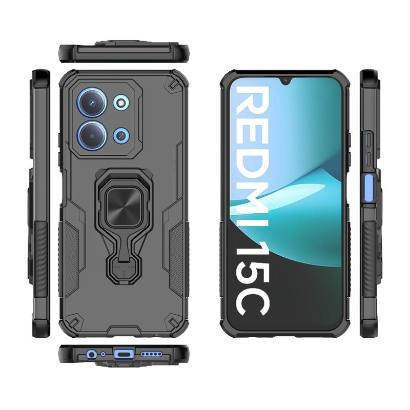 Těžké pancéřové pouzdro pro Xiaomi Poco C85 Magnetický sací stojánek Držák telefonu Zadní kryt pro Poco C85 Pouzdro pro Poco C85 Pouzdro 6,9 palce