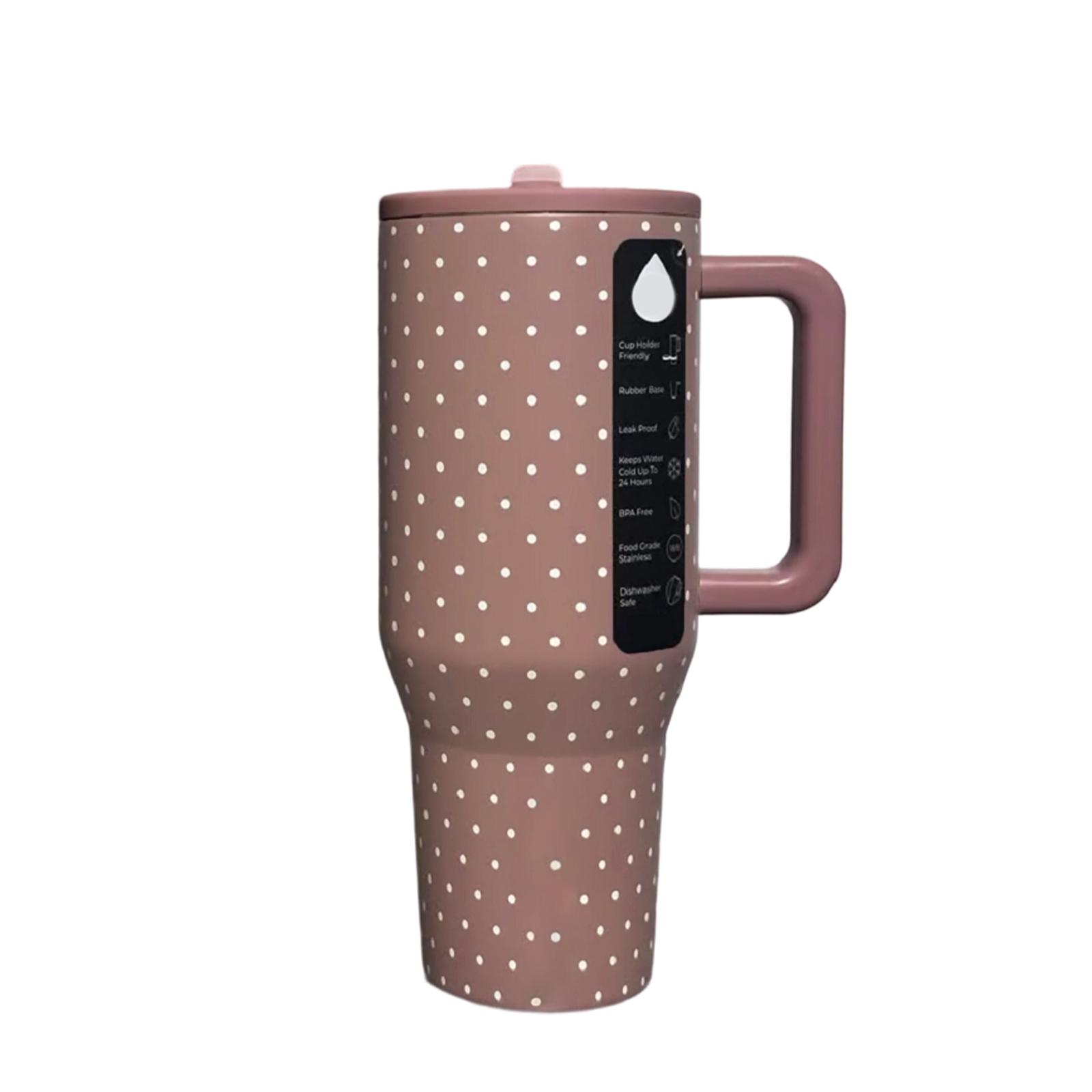 

40oz Stainless Steel Large Capacity Insulated Travel Mug with Handle Double Wall Vacuum Car Cup Spill Resistant Lid One Size