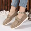 Flat Single Shoes Women's Retro Small Leather Shoes New Solid Color One-pedal Lazy Metal Buckle