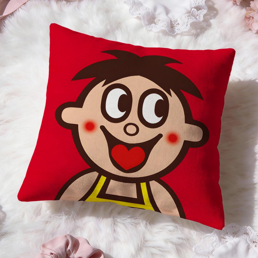cute red boy Wangzai Cushion Cover Premium Comfort Reversible Pillow Cove -Two in One Design for Any Room & Car Interior