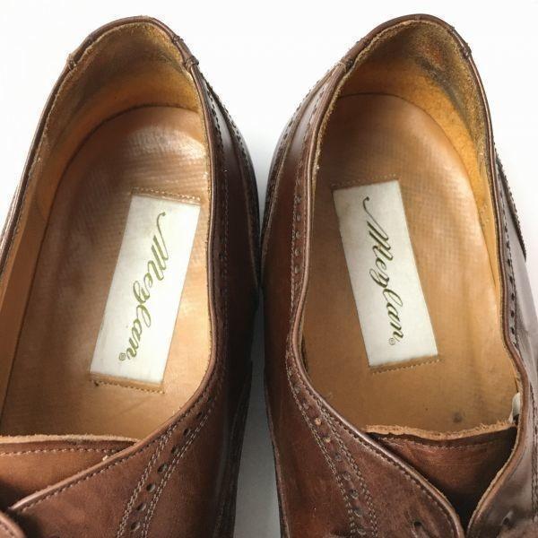 Vintage Mezlan Made In Spain Semi Brogue Cap Toe Shoes Brown Size 10.5M 28.0-28.5 Men's(USED)